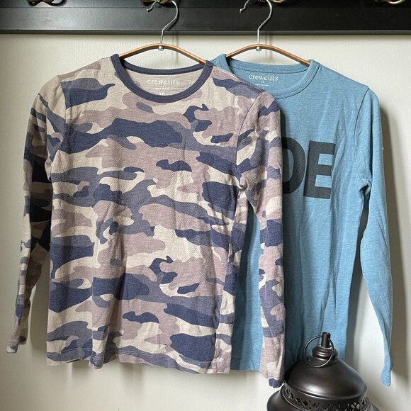 Crew Cuts Boys Long Sleeve Tee DUDE/Camo Bundle - Picture 4 of 9